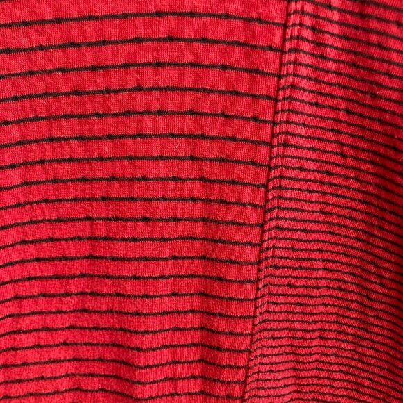 Habitat Womens Pinstriped Tunic Top Red Knit Round Neck Long Sleeve Size Medium - Picture 12 of 13